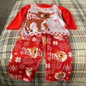 Little girls Rudolf pajamas